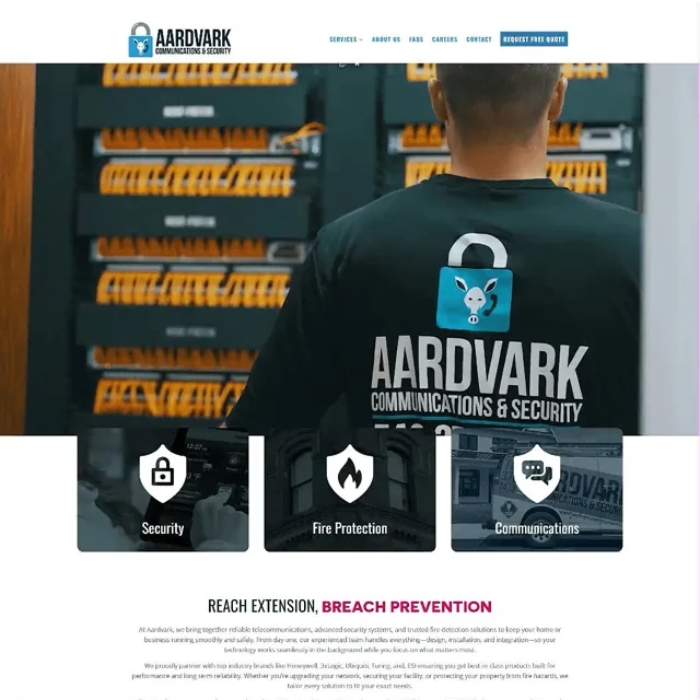 Aardvark Communications website