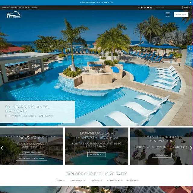 Divi Resorts website