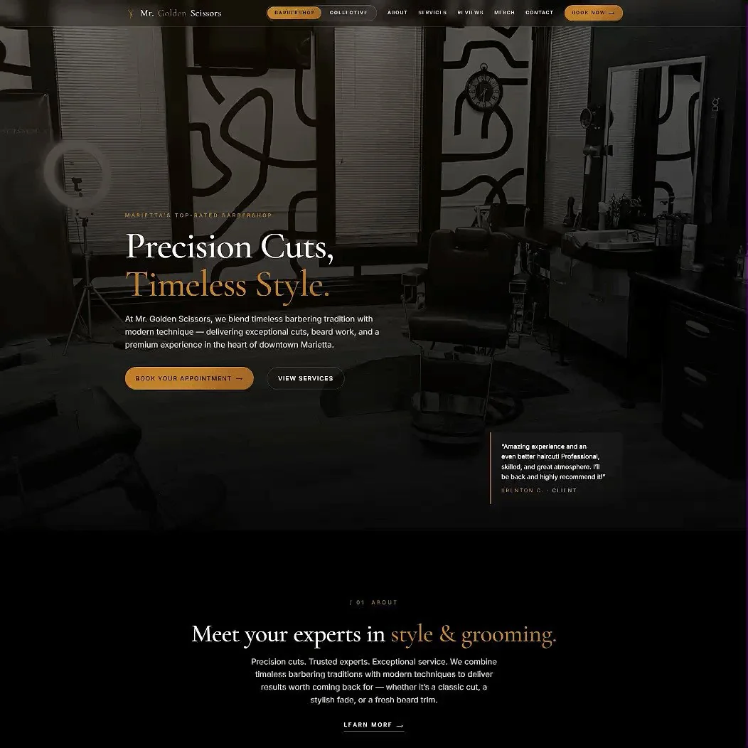 Mr. Golden Scissors website preview